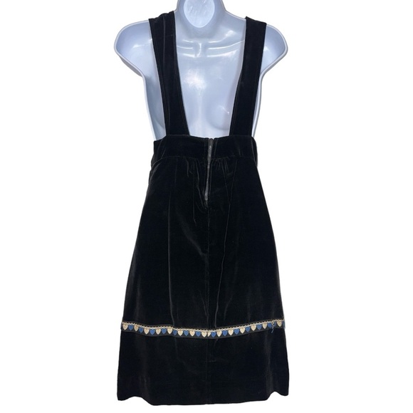 VINTAGE 60s-70s Velvet Heart Babydoll Dress, Milkmaid Cottagecore Kindercore - Picture 2 of 6